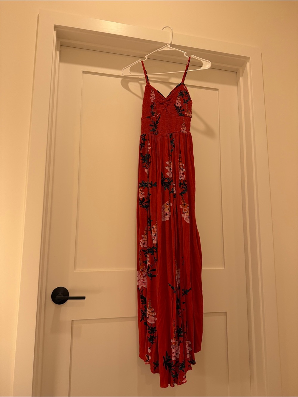 Free People Red Floral Maxi Dress